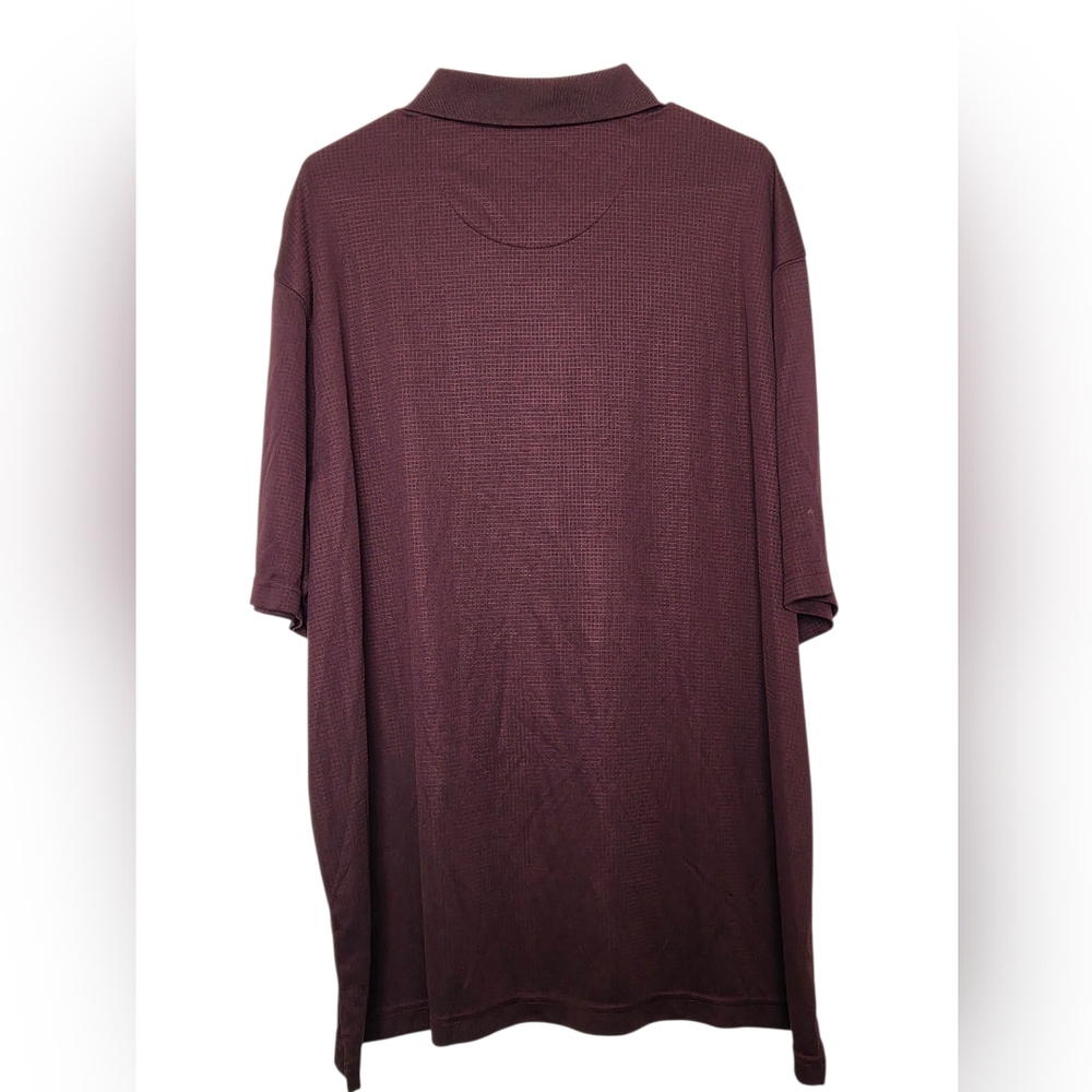 NEW Haggar Polo Shirt Mens 2 X Red Burgundy Performance Golf Short Sleeve UPF UV - Picture 2 of 9